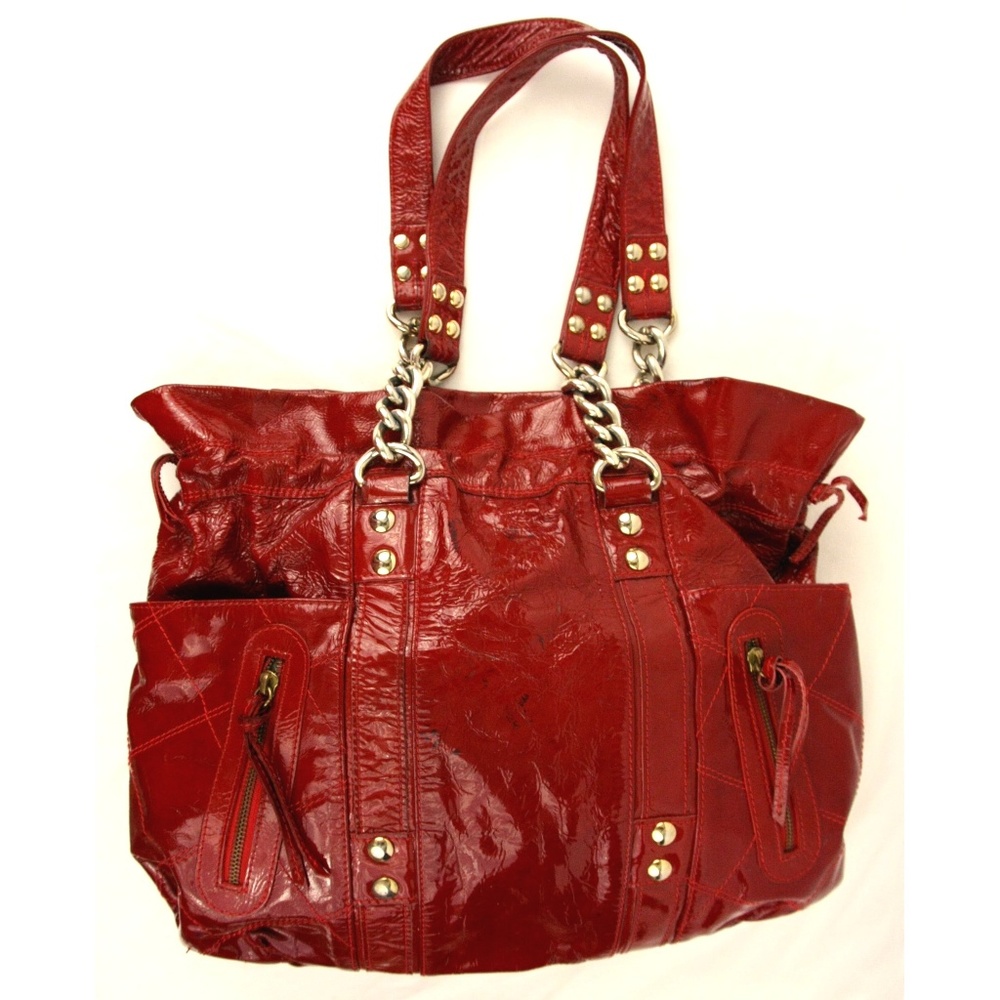 Marco Buggiani Patent Leather Satchel Shoulder Bag